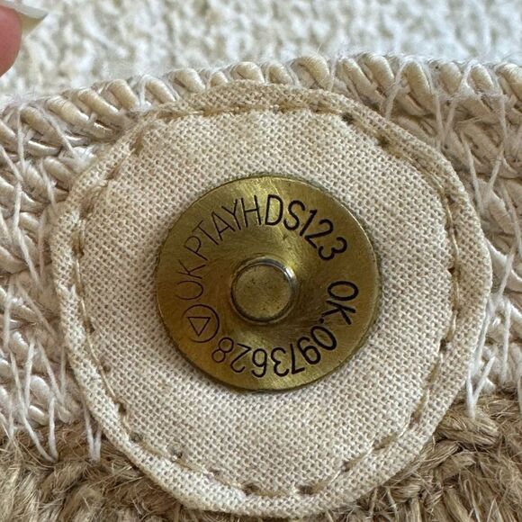 Antik Kraft Clutch Raffia Natural Multi Woven Wooden Handle Cabo resort Wear - Picture 8 of 15